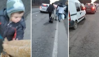 VIDEO/ Burrin e la në luftë në Ukrainë, shqiptarja publikon videon teksa arratiset bashkë me fëmijën