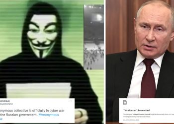 “Anonymous” nuk u ndahet rusëve, bllokon faqen e Kremlinit dhe Ministrisë së Mbrojtjes