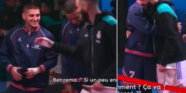 VIDEO/ U fiksuan nga kamerat, çfarë i thanë njëri tjetrit Benzema dhe Mbappe