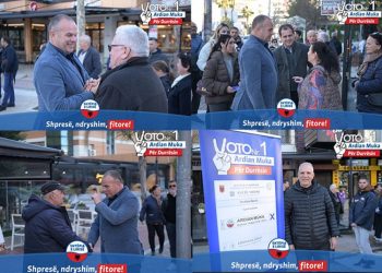 VIDEO/Ardian Muka e nis ditën e parë të fushatës duke takuar qytetarët në shëtitoren e Durrësit