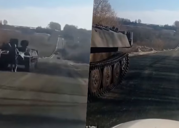 VIDEO që s’duhet humbur/ Tankut të rusëve i mbaron karburanti, ukrainasi: T’ju tërheq deri në Rusi?!
