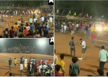 VIDEO/ E frikshme në Indi, 225 të plagosur pas shembjes së tribunës së tejmbushur