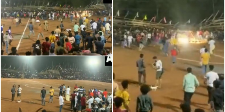 VIDEO/ E frikshme në Indi, 225 të plagosur pas shembjes së tribunës së tejmbushur