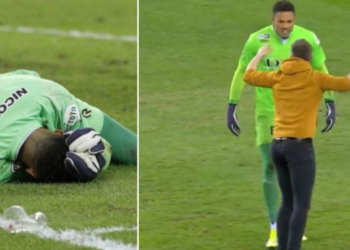 VIDEO/ Skandal në futbollin holandez, tifozë lëndojnë portierit me gotë birre