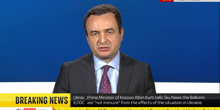 Situata Ukrainë-Rusi, Kurti me fjalë të ashpra ndaj Vladimir Putin