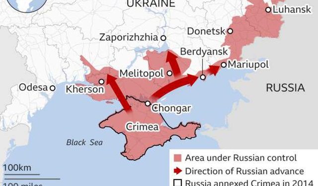 Përse Rusia po e zhvendos pushtimin drejt jugut të Ukrainës