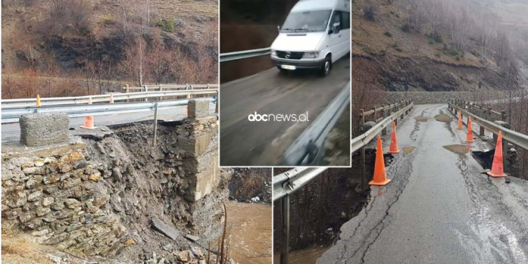 Shembet gjatë natës ura në Kukës, bllokohen disa fshatra, furgoni vë në “lojë” jetën e pasagjerëve