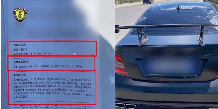 VIDEO/ “Bosi” me “Benz” sportiv “fluturon” ne Tiranës, policia nuk e fal