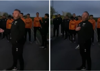 VIDEO/ Pas rënjes nga Championship, tifozët i bëjnë pritë Wayne Rooney dhe skuadrës së tij