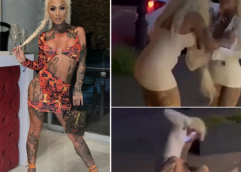 Çmenden modelet britanike, tmerrojnë kalimtarët teksa përleshen nga flokët në rrugët e kryeqytetit