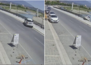 VIDEO/ Tragjedia në Berat, momenti kur nëna dhe djali 6 vjeç bien në lumë me makinë