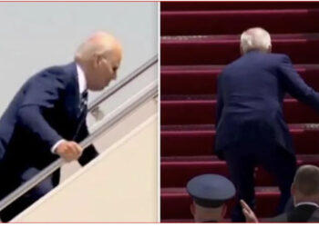 VIDEO/ Biden e bën sërish, rrëzohet teksa ngjit shkallët e avionit