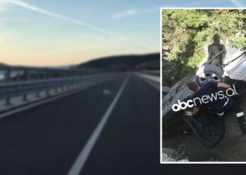 FOTO/ Tjetër aksident i rëndë, përmbyset në Gramsh makina me një vajzë e një djalë të ri brenda