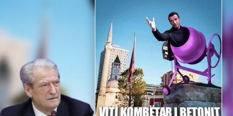 FOTO/ ‘Betonieri i kryeqytetit’, Berisha poston foton e Veliajt në një përziers betoni…