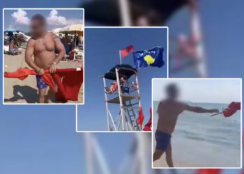 VIDEO/ Hoqi dhe hodhi flamurin turk ne Gjirin e Lalzit, arrestohet