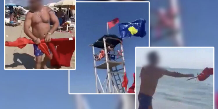 VIDEO/ Hoqi dhe hodhi flamurin turk ne Gjirin e Lalzit, arrestohet