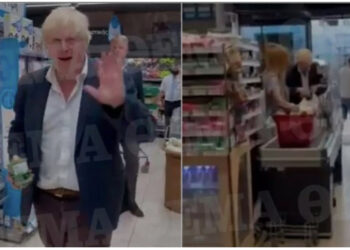 VIDEO/ Boris Johnson nis pushimet në Greqi, filmohet duke bërë pazar në një supermarket fshati