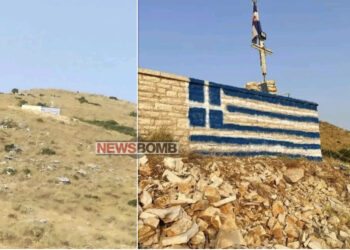 SKANDALI / Familja e Kostandin Kacifas ndërton pa leje lapidar me flamurin grek dhe atë të “vorio-epirit” në vendin ku djali i tyre vrau veten