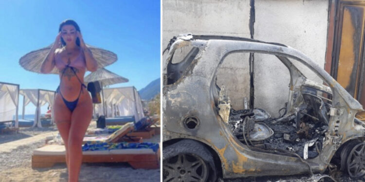 U arrestua një muaj më më parë, “gangsteres” së Bilishtit i djegin makinën për herë të dytë 25