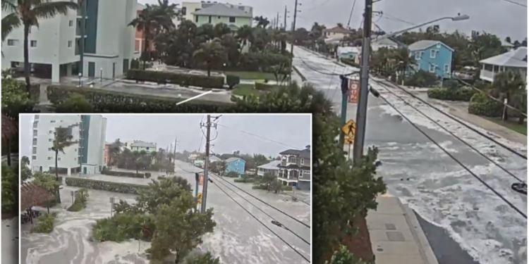 VIDEO/ Një tmerr i vërtetë, shikoni si rrugët kthehen në lumenj për shkak të Uraganit