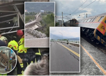Nga toka ngrihet tym, fëmijëve u bie çatia e palestrës mbi kokë, pamje të frikshme nga Tajvani