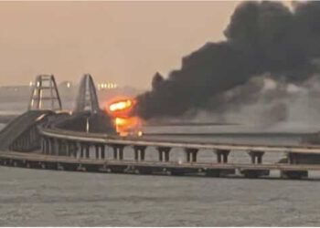 FOTO/ Shpërthimi në urën e Krimesë, publikohen imazhet satelitore