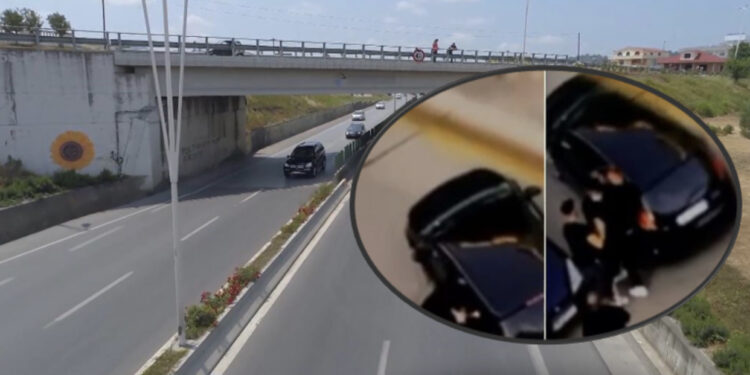 Makina i pret rrugën motorit, RRËMBEHET në mes të autostradës Tiranë-Durrës një PERSON