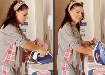 E veshur me pizhama, Aurela Gaçe poston videon duke hekurosur: Në shtëpi s’jam VIP, jam mami i dy vajzave