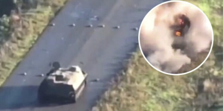 Videoja tragjike: Momenti kur ushtarët rus shkelin minat, makina hidhet në erë