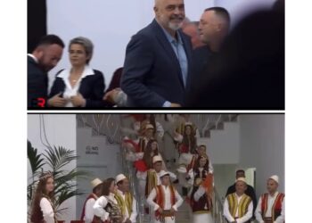 VIDEO/ Rama darkë me këngë dhe valle me vrasësin e 21 Janarit në Burrel