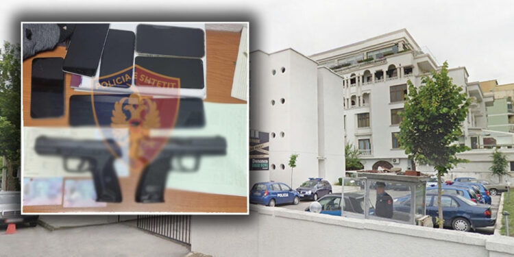 Kë do të vrisnin?! Kapen me armë dhe 7 celularë 2 persona në Tiranë