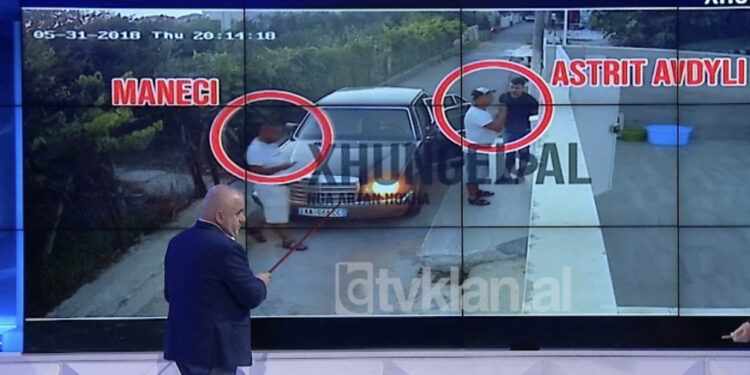 Gazetari nxjerr VIDEON: Maneci dhe Astrit Avdyli ndërmjetësojnë gjobën 500.000 euro në Shijak, me Mercedes të blinduar dhe grup zjarri