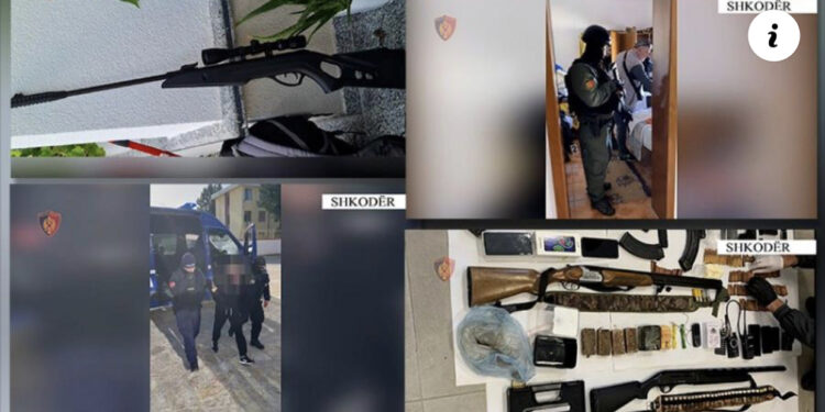 ‘Mina me telekomandë, tritol, municion luftarak dhe radio policie’/ Arrestohen babë e bir në Shkodër