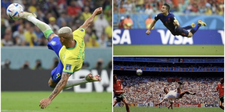 VIDEO/ Golat akrobatikë që u kthyen në legjendare në Kupat e Botërore