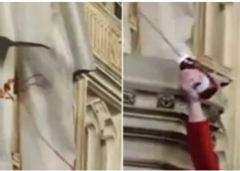 Hodhën “ketchup” mbi statujën e Lord Balfour, arrestohen dy aktiviste në Britani