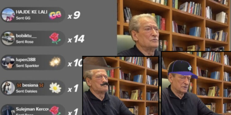 FOTO/ Berisha futet “live” në TikTok, cunat e Londrës e mbulojnë me lek