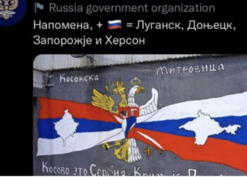 Ambasada ruse në Maqedoninë e Veriut shpërndan postimin me mbishkrimin “Kosova është Serbi, Krimea është Rusi”, reagime të forta në rrjet