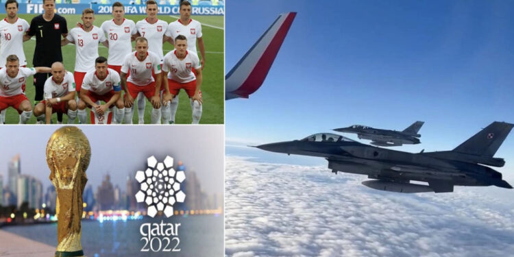 Çfarë po ndodh? Kombëtarja e Polonisë shoqërohet në ajër nga dy avionë ushtarakë F16