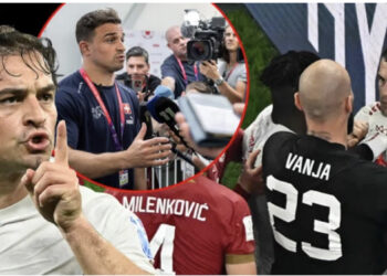 VIDEO/ Xherdan Shaqiri lë “pa tekst” gazetarin serb: Ju bëra dy gola, dy….