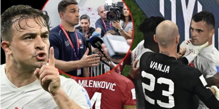 VIDEO/ Xherdan Shaqiri lë “pa tekst” gazetarin serb: Ju bëra dy gola, dy….