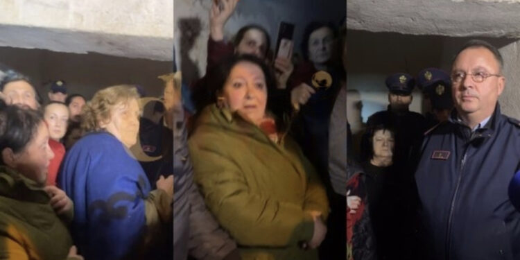 VIDEO/ Belind Këlliçi deri në orën 04:00 të mëngjesit me banorët e pallatit te “Myslym Keta”, policia ju troket në derë gjatë natës