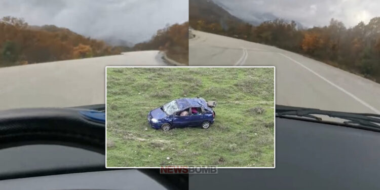 TRAGJIKE/ Automjeti përfundoi në greminë, biznesmenia nga Saranda filmoi udhëtimin e fundit