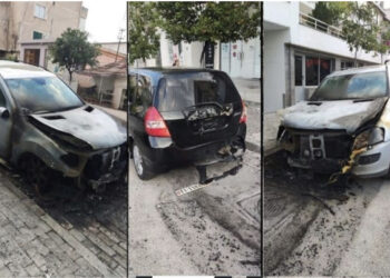 FOTO-Kush i shkrumboi tre makinat në Vlorë?