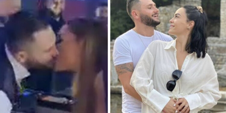 VIDEO/ “Më keni ça…”, Bes Kallaku dhe Xhensila hedhin poshtë lajmet e ndarjes, këngëtarja i dhuron puthje në mes të skenës