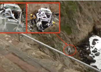 Burri hedh qëllimisht makinën me gruan dhe fëmijët 75 metra në greminë, mrekullisht mbijetuan të gjithë