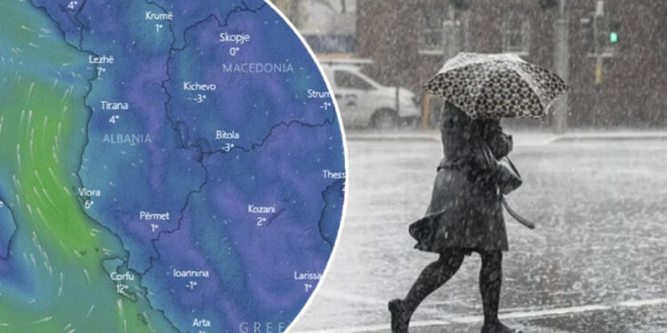 MOTI SOT: Reshje shiu dhe dëbore gjatë gjithë ditës, temperaturat deri në 17°C!