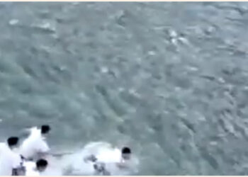 Festa e Ujit të Bekuar, 7 të rinj hidhen në Osum, ja momenti kur i riu kap kryqin në ujërat e ftohta