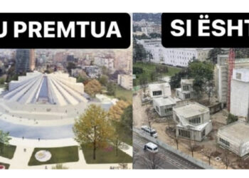 FOTO/ Si u premtua dhe si u bë? PL: Veliaj zhduku hapësirën tek Piramida