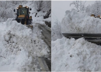Dëbora dy metra, izolohet një fshat në Korçë