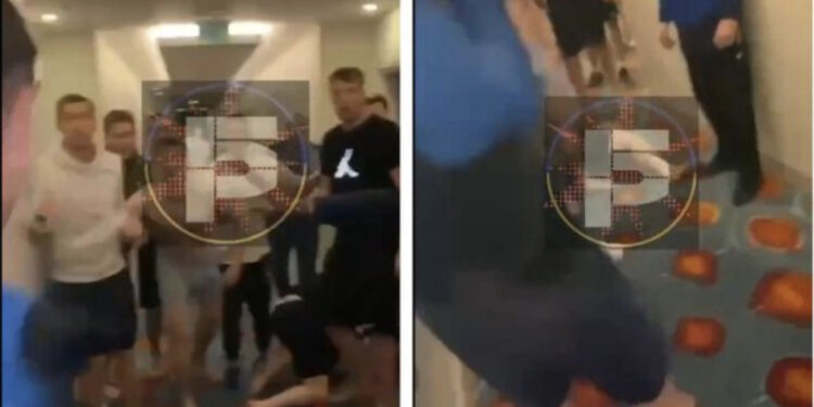 VIDEO/ Sherr masiv mes futbollistëve rusë dhe ukrainas, përleshen në hotelin turk